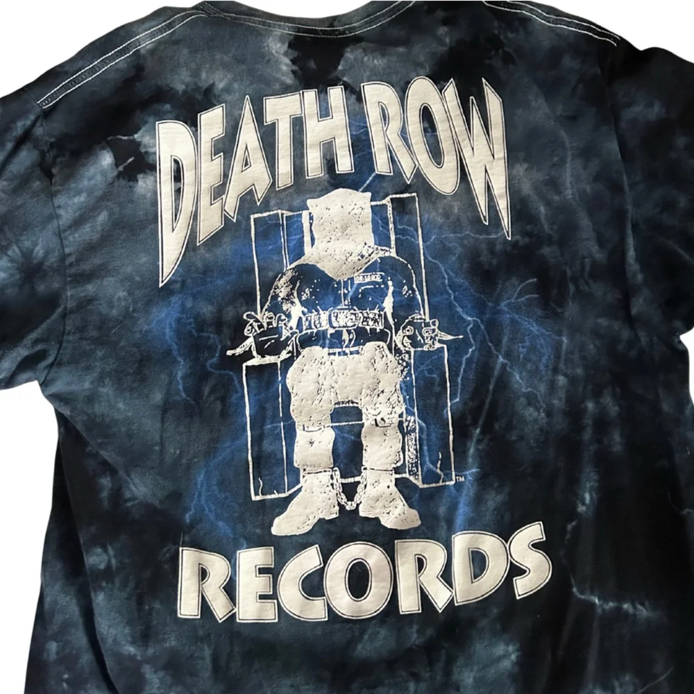 Death Row Records T-Shirt | Blue Tie Dye | Size L